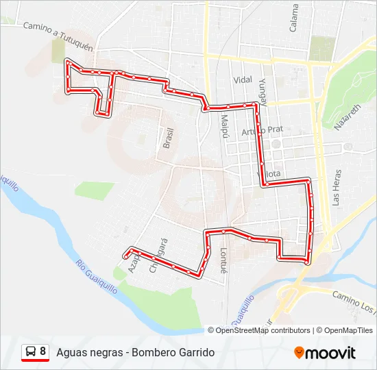 8 Bus Line Map