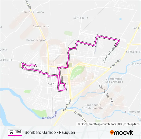 1M Bus Line Map