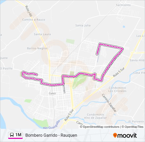 Mapa de 1M de autobús