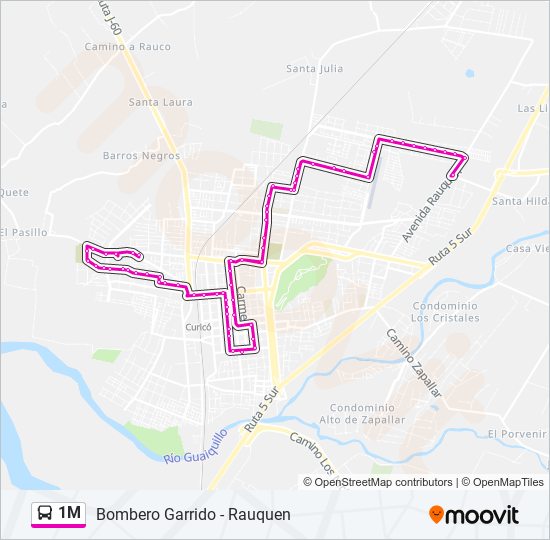 Mapa de 1M de autobús