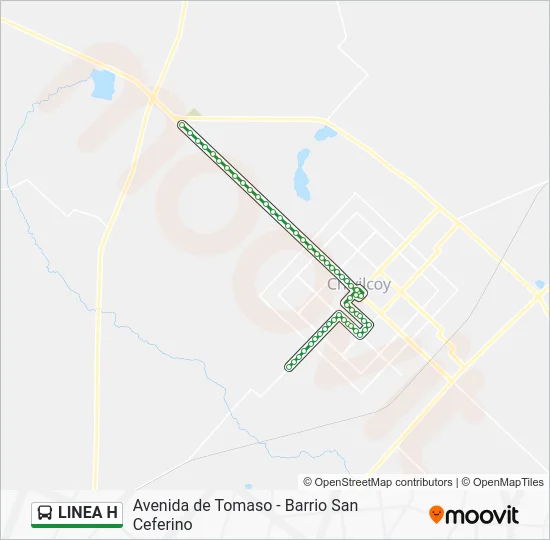 LINEA H Bus Line Map