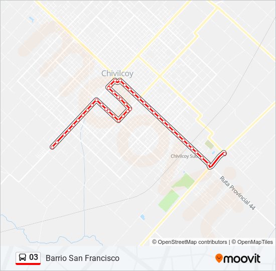 Mapa de 03 de autobús