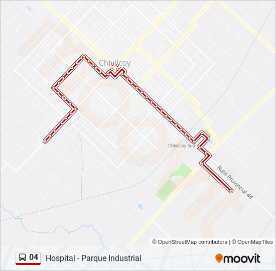 Mapa de 04 de autobús