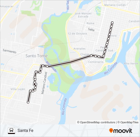 C NEGRA - FONAVI Bus Line Map