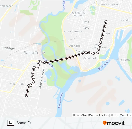 C NEGRA - FONAVI Bus Line Map