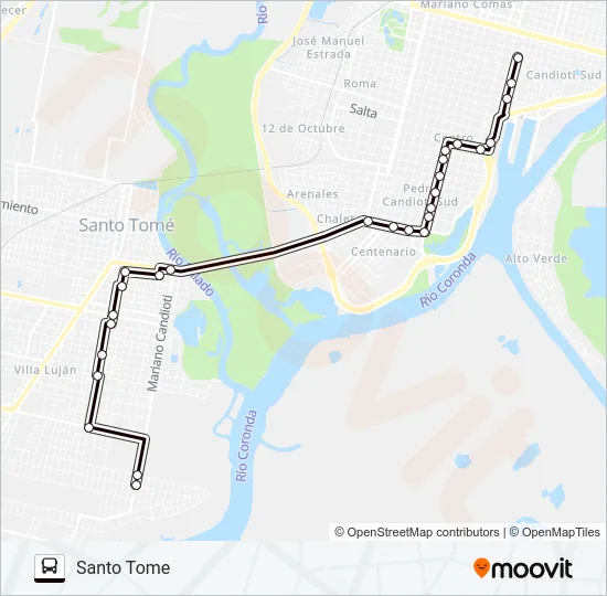 C NEGRA - FONAVI Bus Line Map