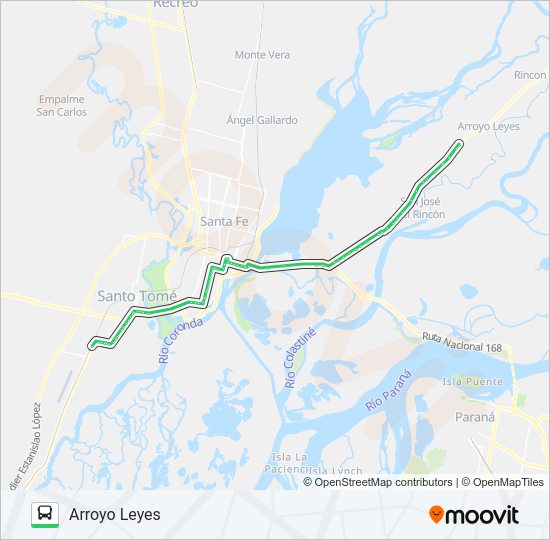 Mapa de C VERDE de autobús