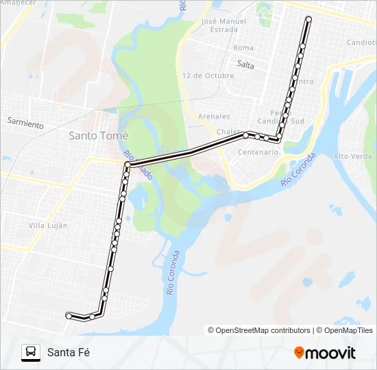 C NEGRA - 4 BOCAS Bus Line Map