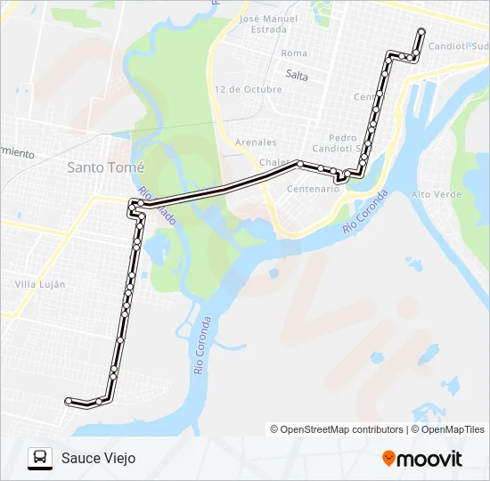 C NEGRA - 4 BOCAS Bus Line Map