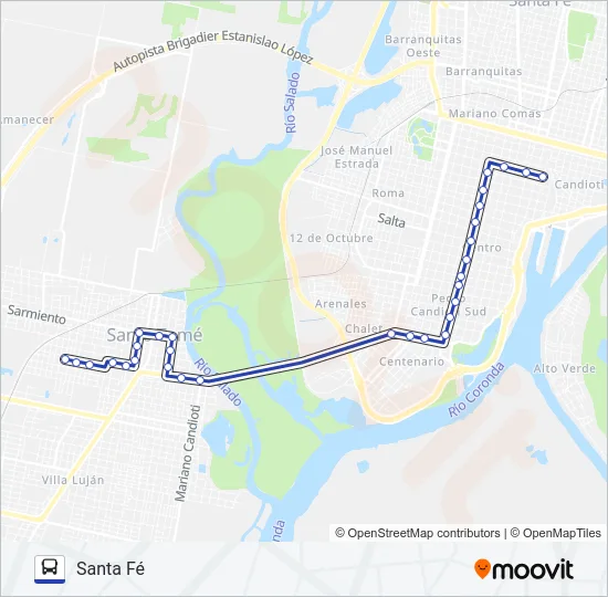 C AZUL - TANQUE Bus Line Map