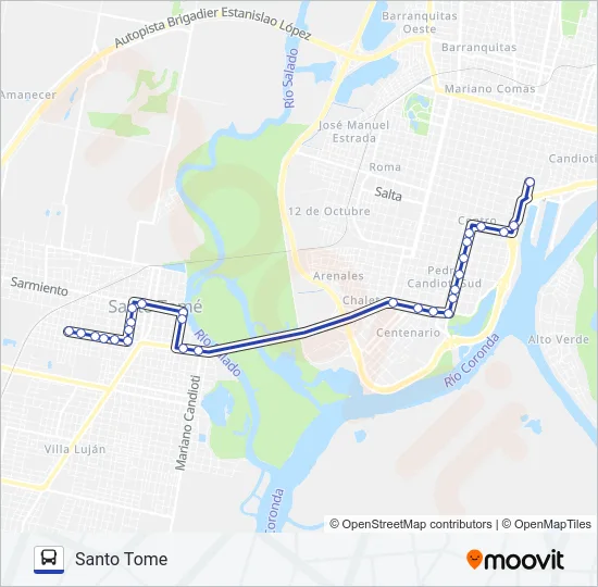 C AZUL - TANQUE Bus Line Map