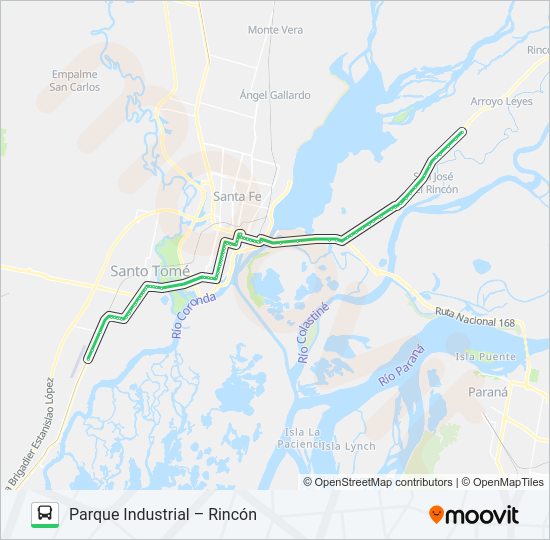 Mapa de C VERDE de autobús