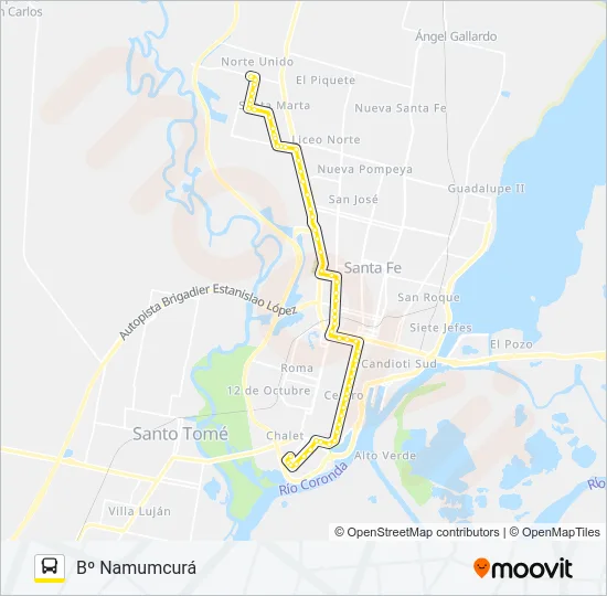 5 Bus Line Map