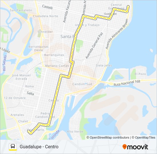 Mapa de 4 de autobús