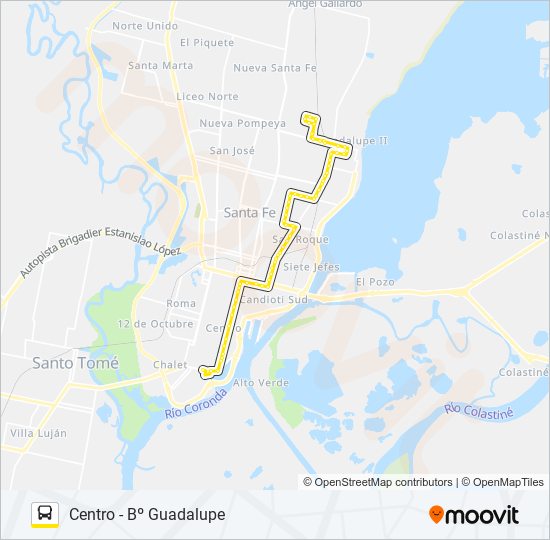 Mapa de 8 de autobús