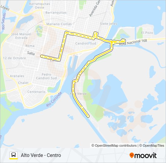 Mapa de 13 de autobús