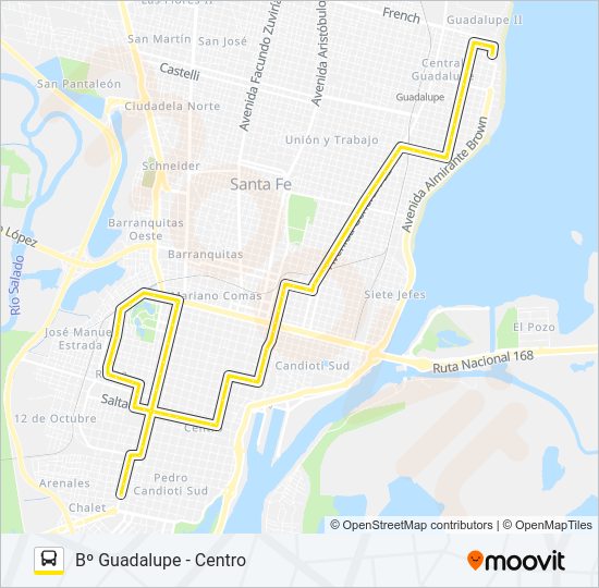 Mapa de 14 de autobús