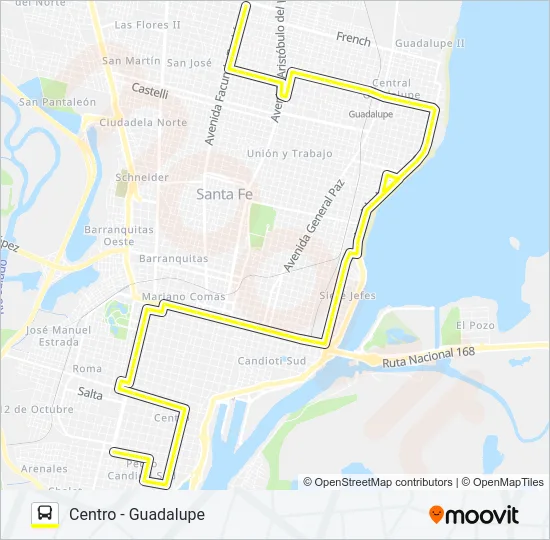 16 Bus Line Map