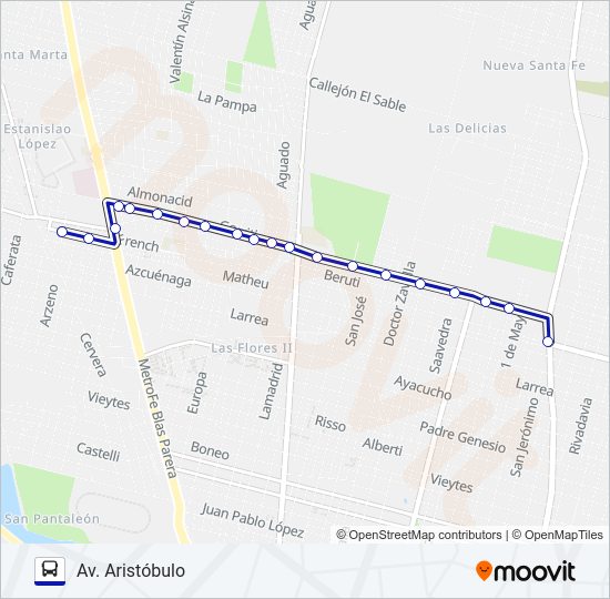Mapa de 21 de autobús