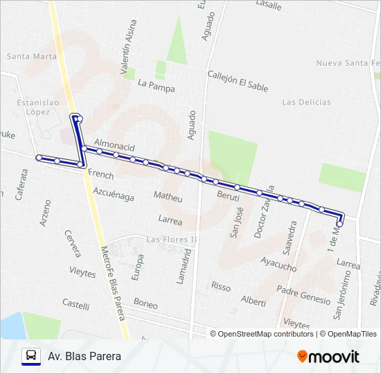 21 Bus Line Map