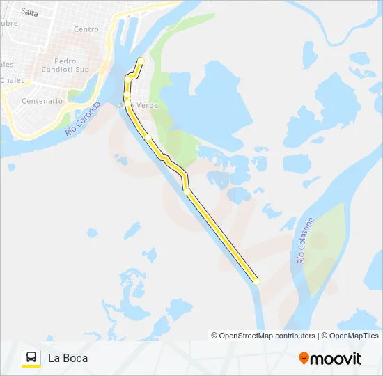 LA BOCA Bus Line Map