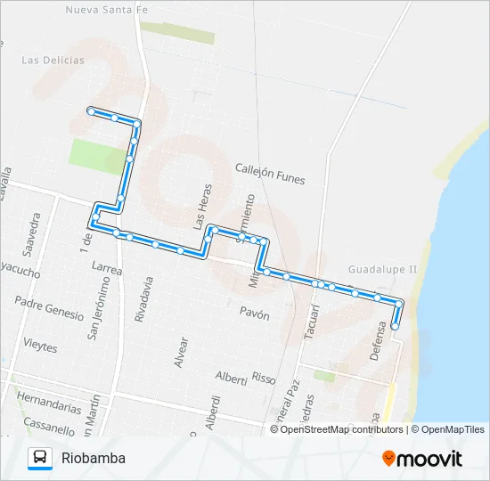 RONDA B Bus Line Map