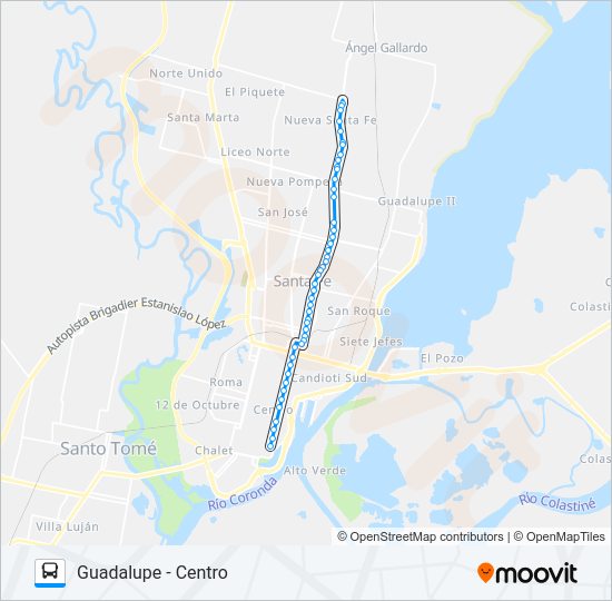 10 DIRECTO Bus Line Map
