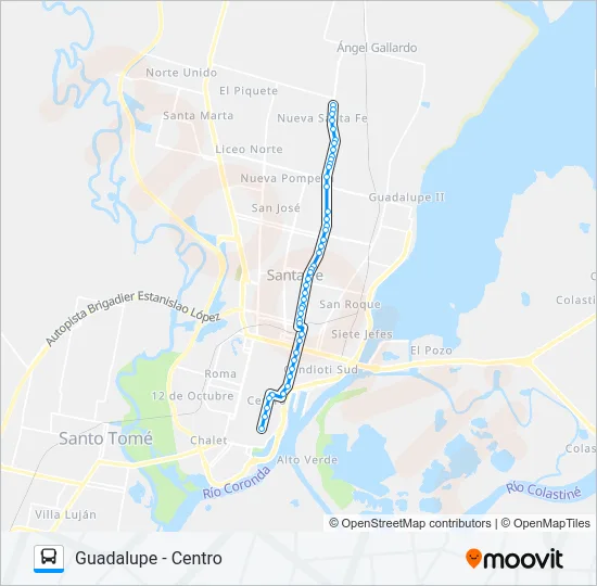 10 DIRECTO Bus Line Map