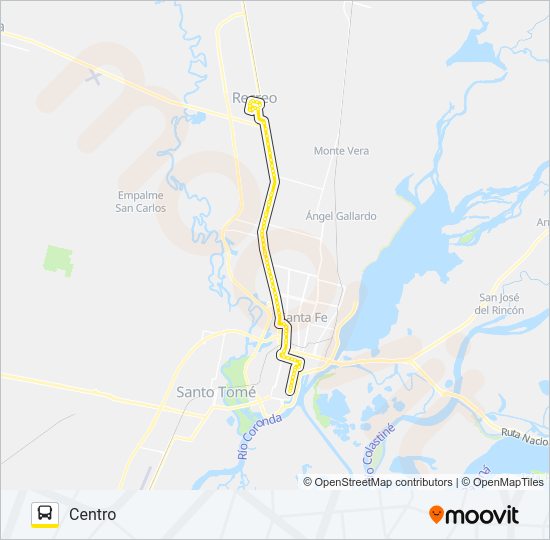 Mapa de RECREO de autobús