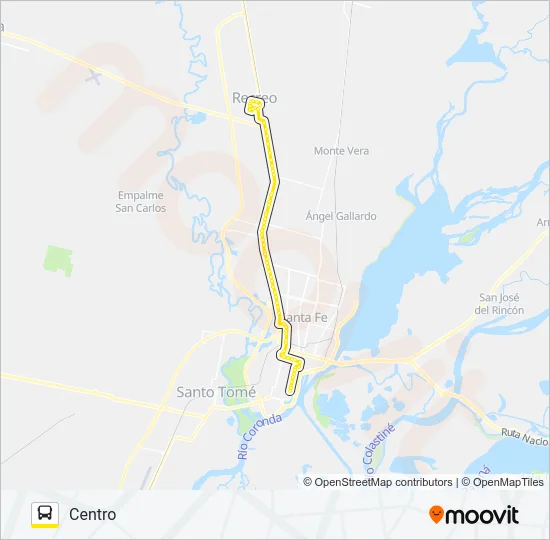 RECREO Bus Line Map