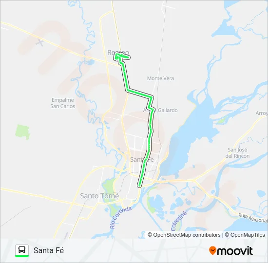 SEMIRAPIDO Bus Line Map