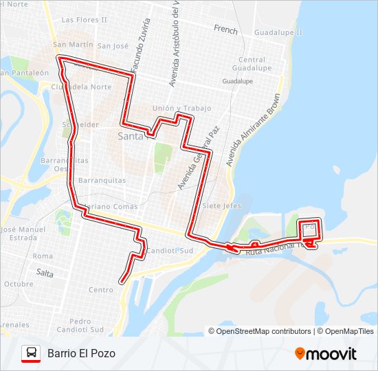 Ruta 9 horarios paradas y mapas Barrio El Pozo Actualizado