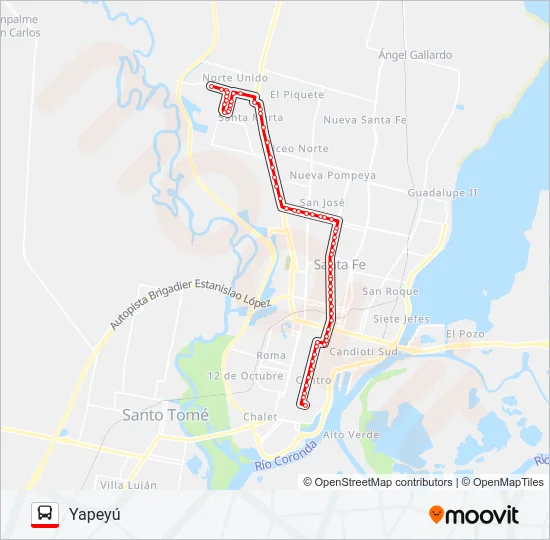 Mapa de 15 de autobús