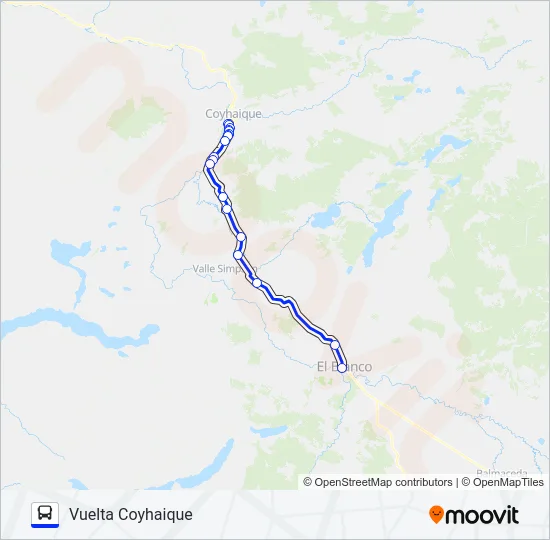 COYHAIQUE / EL BLANCO Bus Line Map