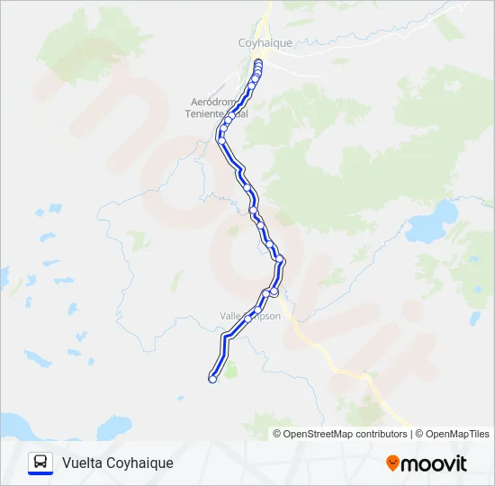 COYHAIQUE / VILLA FREI Bus Line Map