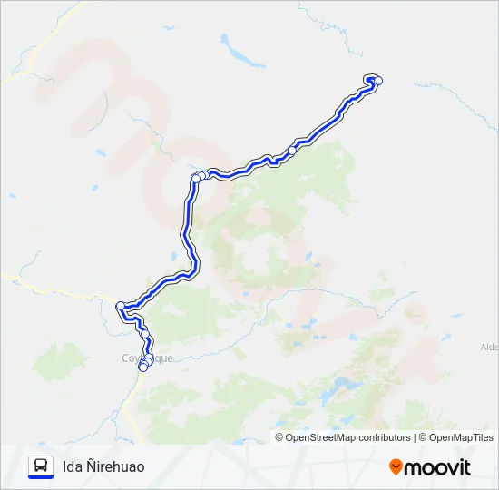 COYHAIQUE - ÑIREHUAO Bus Line Map