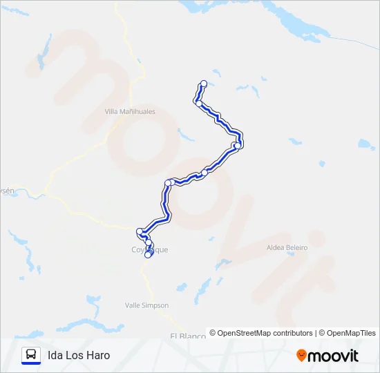 COYHAIQUE - EL GATO - LOS HARO Bus Line Map