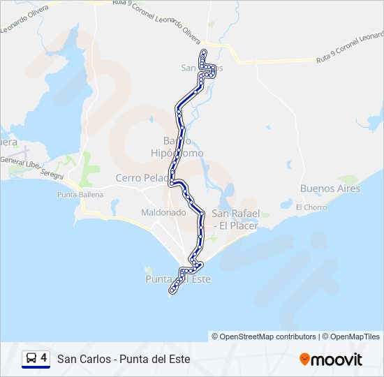 4 bus Line Map