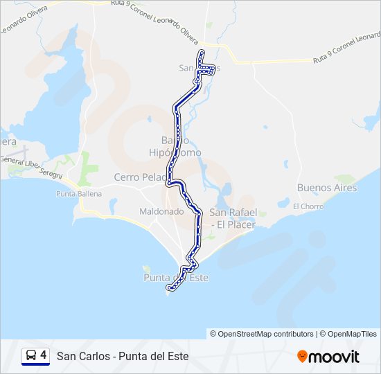 4 bus Line Map