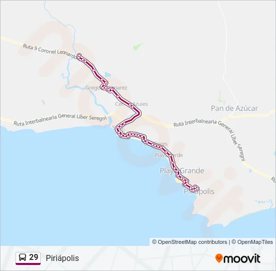 29 Bus Line Map