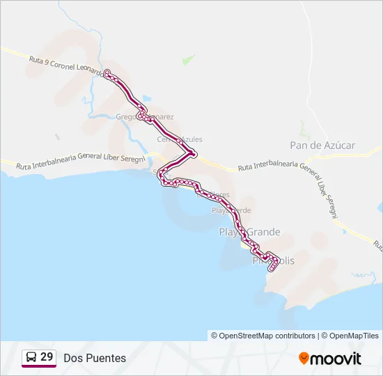 29 Bus Line Map