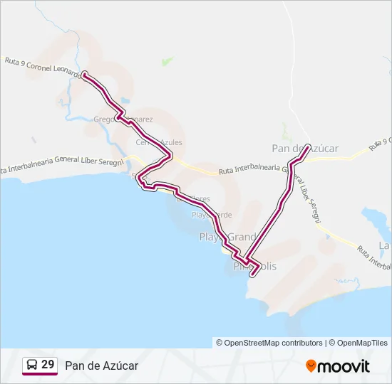 29 Bus Line Map
