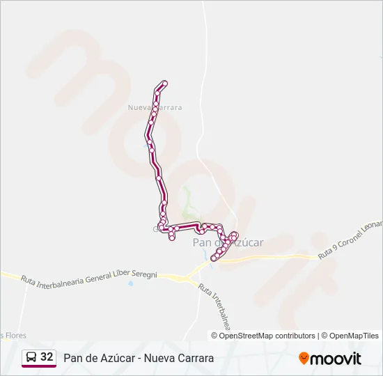 32 Bus Line Map