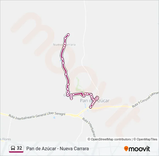 32 Bus Line Map