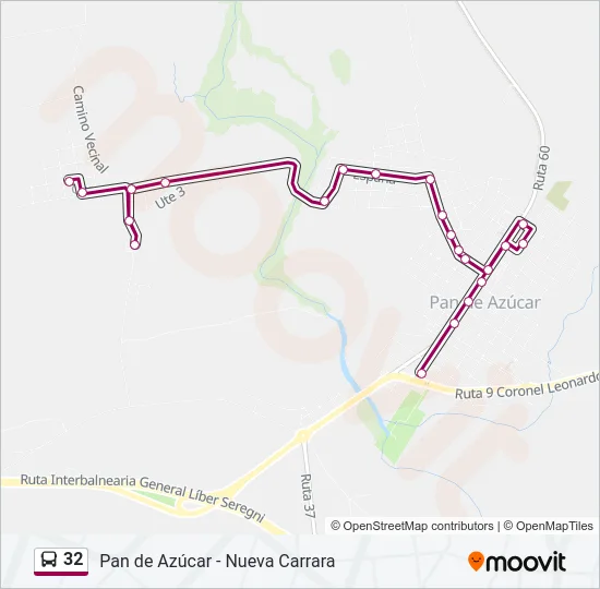 32 Bus Line Map