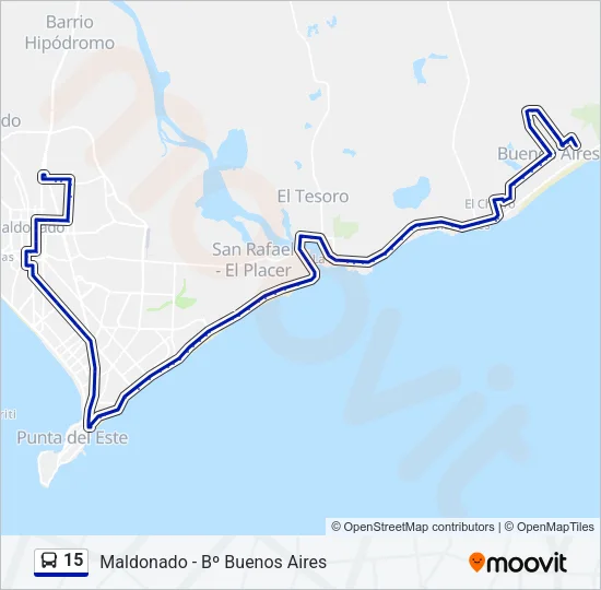 15 Bus Line Map