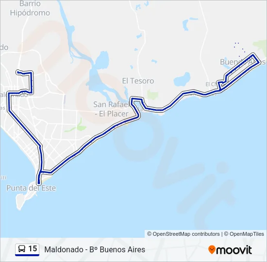 15 Bus Line Map