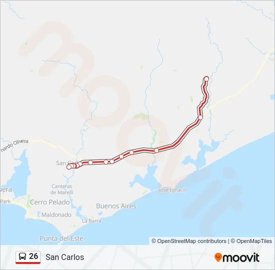 26 Bus Line Map