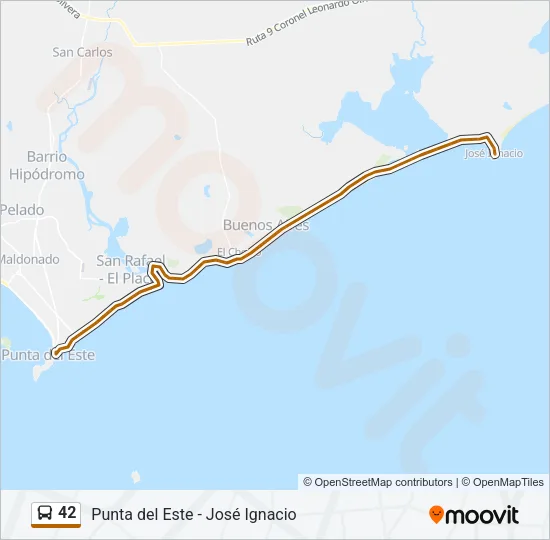 42 Bus Line Map