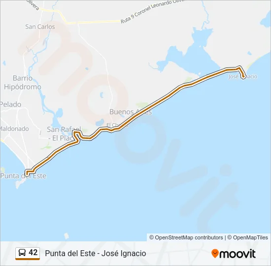 42 Bus Line Map